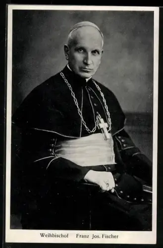 AK Weihbischof Franz Jos. Fischer in Sutane