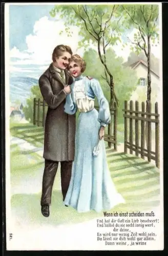 AK Wenn ich einst scheiden muss, Liebespaar