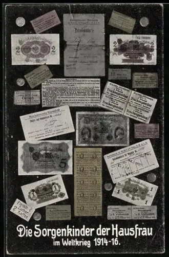 AK Sorgenkinder der Hausfrau, Lebensmittelkarten
