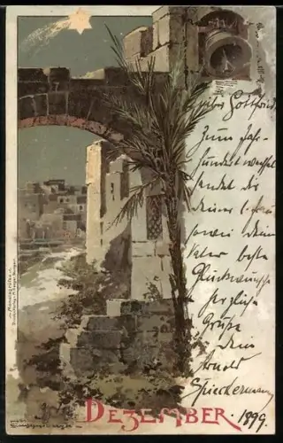 Künstler-AK Theodor Guggenberger: The months, December