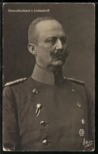 AK Portrait von Generalleutnant Erich von Ludendorff