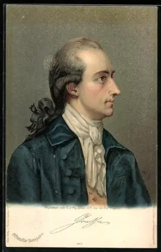 AK Portrait Johann W. Goethe