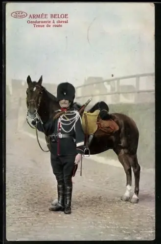 AK Gendarmerie a cheval, Tenue de route, Belgischer Soldat