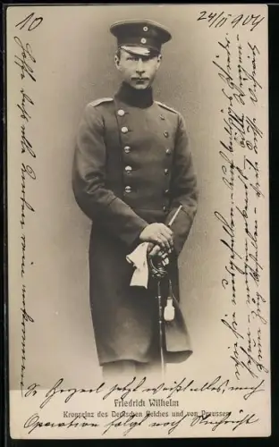 AK Kronprinz Wilhelm von Preussen in Uniform
