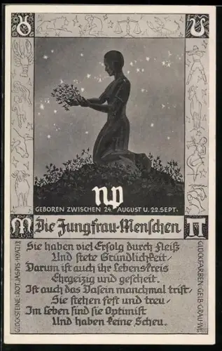 AK Sternzeichen Jungfrau