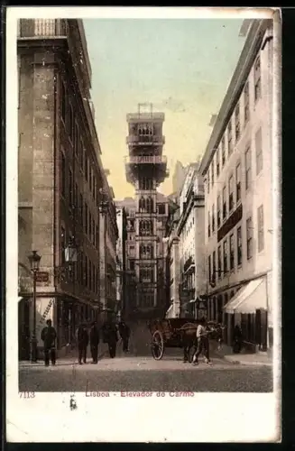 AK Lisboa / Lissabon, Elevador do Carmo, Aufzug