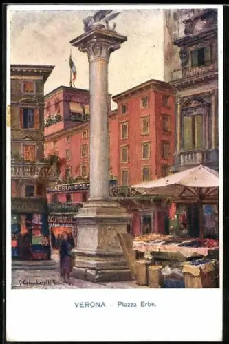 AK Verona, Piazza Erbe, Monument