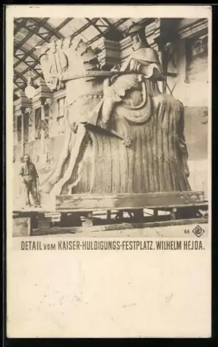 AK Detail vom Kaiser-Huldigungs-Festplatz, Wilhelm Hejda