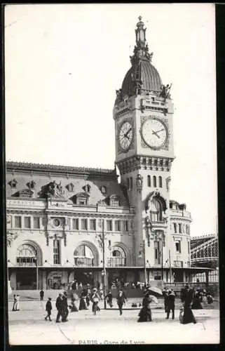 AK Paris, Gare de Lyon, Bahnhof