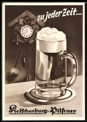 AK Stolberg /Rheinland, Brauerei-Werbung für Ketschenburg-Pilsener, zu jeder Zeit
