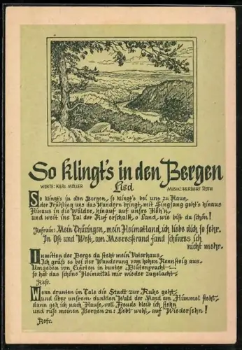 AK Lied So klingt`s in den Bergen von K. Müller und H. Roth