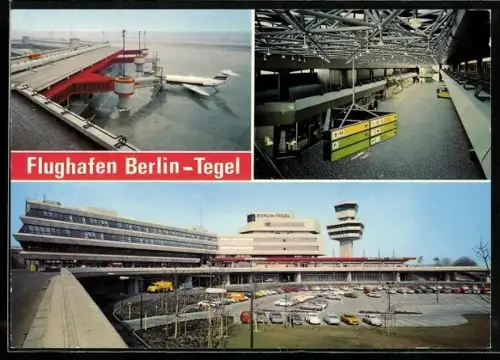 AK Berlin-Tegel, Drei Ansichten vom Flughafen
