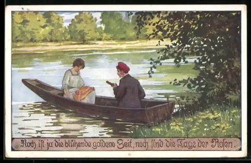 Künstler-AK Ernst Kutzer: Noch sind die Tage der Rosen