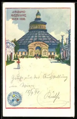 AK Wien, Jubiläums-Ausstellung 1898, Gebäudeansicht