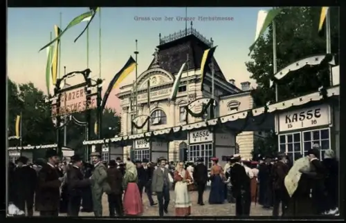 AK Graz, Herbstmesse, Eingangsbereich mit Kassen