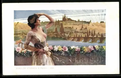 AK Prag, Ausstellung 1908, Jubilejni Vystava