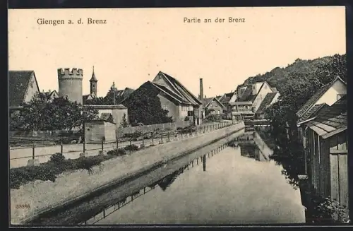 AK Giengen a. d. Brenz, Partie an der Brenz