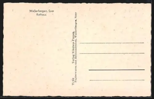 AK Wallerfangen /Saar, Partie am Rathaus