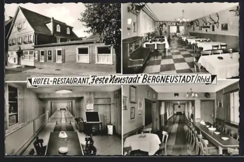 AK Bergneustadt /Rhld., Hotel-Restaurant Feste Neustadt, Innenansichten