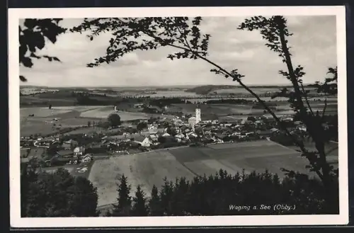 AK Waging a. See, Teilansicht mit Kirche