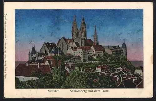 AK Meissen, Schlossberg mit dem Dom