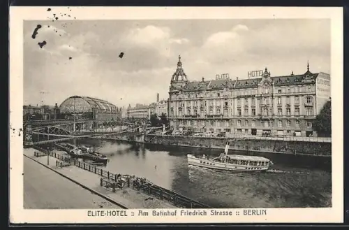 AK Berlin, Elite-Hotel am Bahnhof Friedrich Strasse