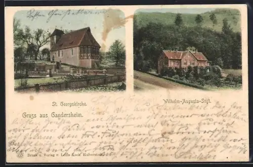 AK Gandersheim, St. Georgskirche, Wilhelm-Augusta-Stift