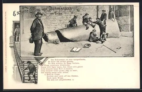 AK Trier, E schiene Gruss vom Duhmstaan