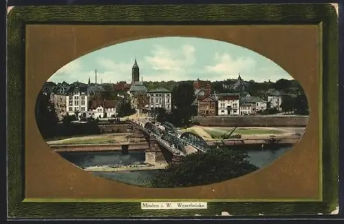 AK Minden i. W., Weserbrücke