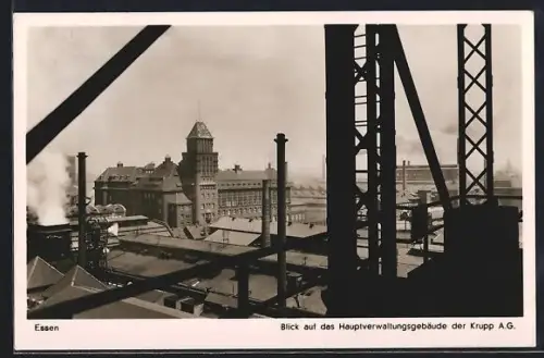 AK Essen, Blick auf das Hauptverwaltungsgebäude der Krupp A.G