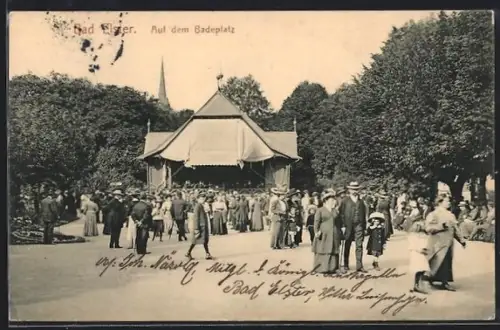 AK Bad Elster, Auf dem Badeplatz