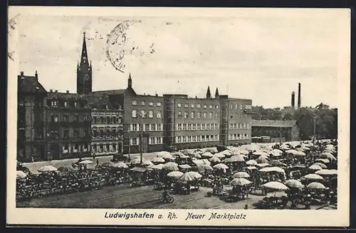 AK Ludwigshafen a. Rh., Neuer Marktplatz