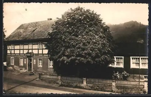 AK Papstdorf /Sächs. Schweiz, Gasthaus Zur Hoffnung, Ferienheim des NTW Dresden