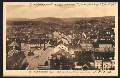 AK Neunkirchen /Saar, Blick von oberer Kirche nach Norden