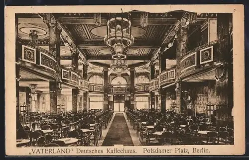 AK Berlin-Tiergarten, Vaterland Deutsches Kaffeehaus, Potsdamer Platz