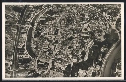 AK Ahrweiler, Gesamtansicht, Fliegeraufnahme