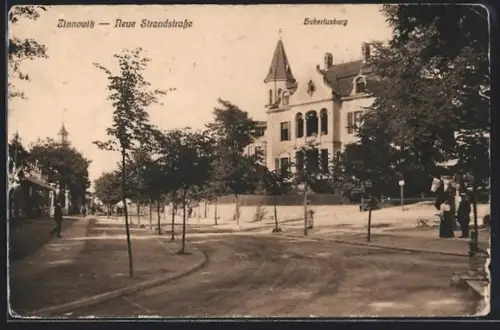 AK Zinnowitz, Neue Strandstrasse, Hubertusburg