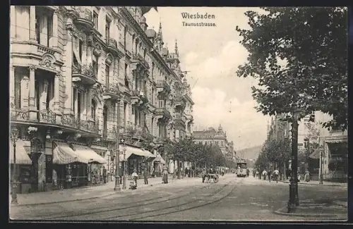 AK Wiesbaden, Taunusstrasse