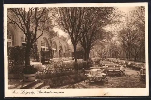AK Leipzig, Zoo, Gasthaus Gartenterrassen