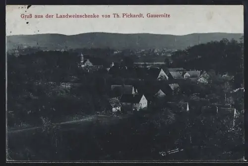 AK Gauernitz, Ortsansicht aus der Vogelschau