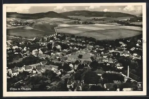 AK Elstra /Sachsen, Ortsansicht vom Flugzeug aus gesehen