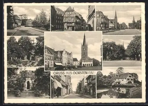 AK Dorsten i. W., Kirche, Fachwerkhaus