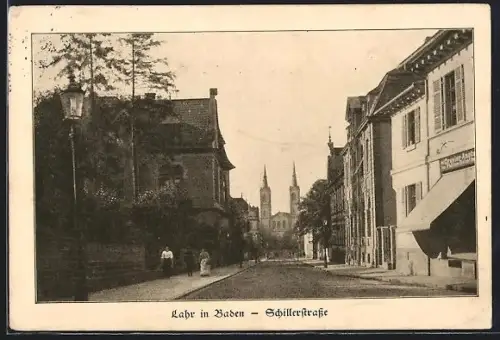 AK Lahr in Baden, Blick in die Schillerstrasse