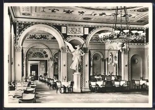 AK Neustrelitz, Saal der Orangerie im Schlosspark