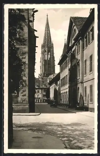 AK Freiburg i. Br., Blick zur Kirche