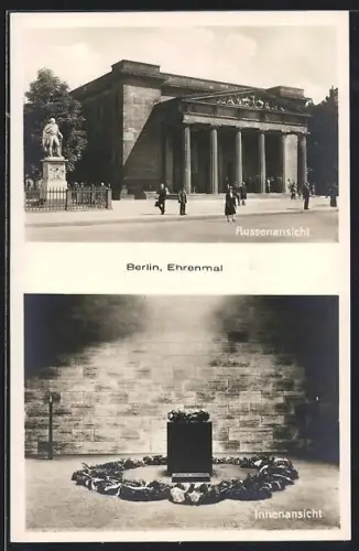 AK Berlin, Ehrenmal Unter den Linden, Aussenansicht, Innenansicht