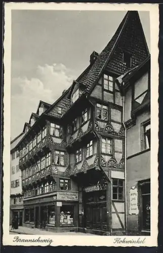 AK Braunschweig, Flohwinkel, Fachwerkhaus