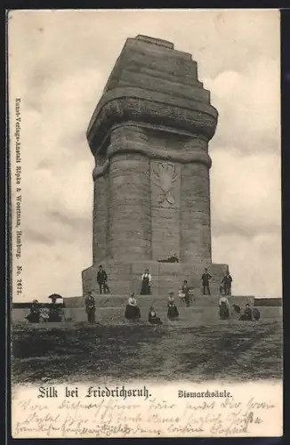 AK Silk bei Friedrichsruh, Blick zur Bismarcksäule