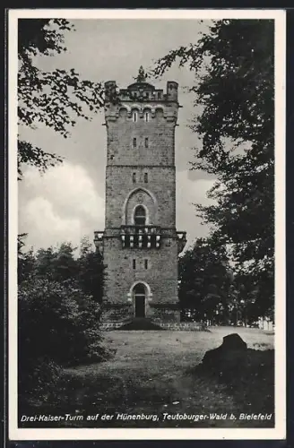 AK Bielefeld /Teutoburger Wald, Drei-Kaiser-Turm auf der Hünenburg