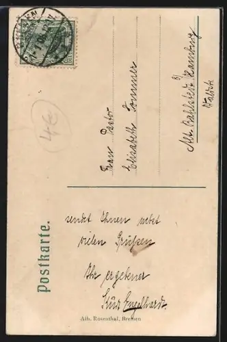 AK Bremen, Roland mit Passanten